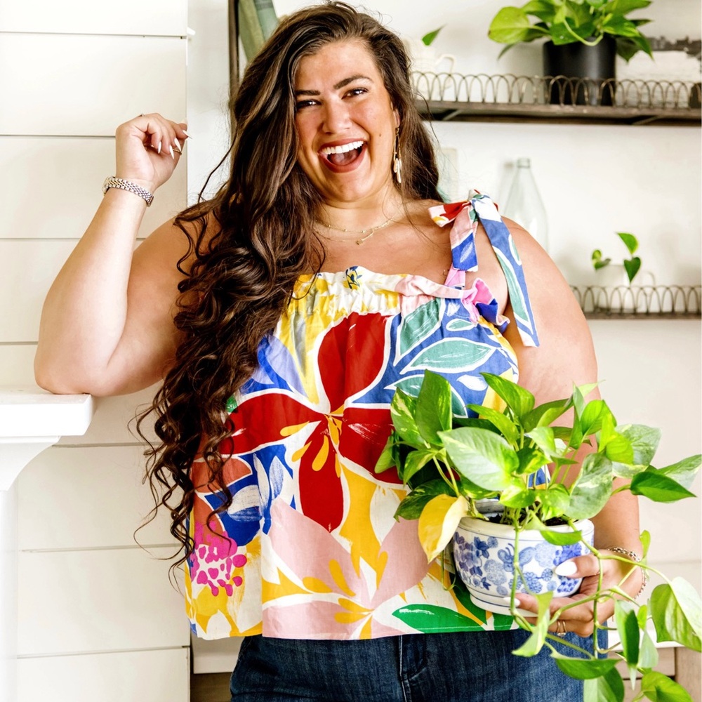 Eloquii Vibrant Floral Tank Top